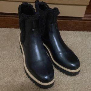 Marc Fisher Black Ink Lug Boot